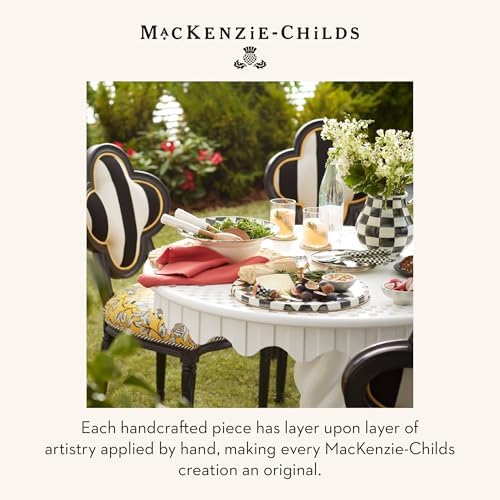 MACKENZIE-CHILDS Enamel Serving Bowl, Black-and-White Courtly Check - Image 6