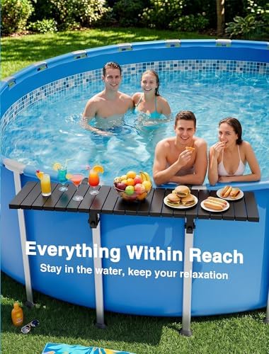 Pool Bar for Above Ground Pool, 49.4"x9.6", Heavy Duty Swim Up Bar - Image 6