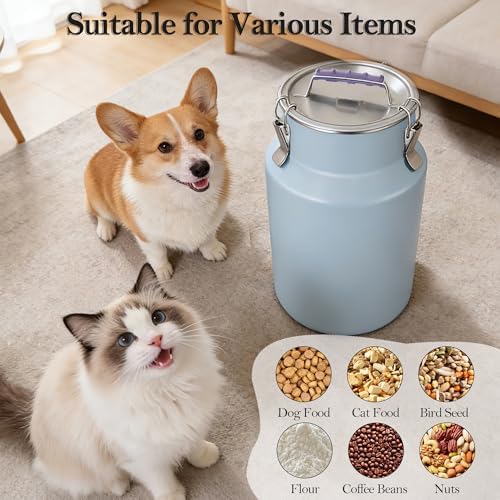 UPSKYPET 25lb Stainless Steel Dog Food Storage Container with Lid and Scoop - Image 7