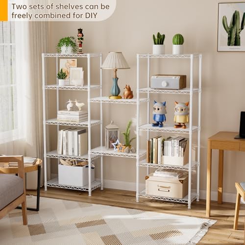 Golpart 6Tier Adjustable Storage Shelves Metal Wire Shelving Standing Shelf - Image 6
