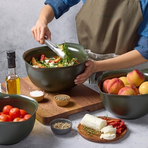 KitchenAid Universal Nesting Plastic Mixing Bowls, Set of 3, 2.5_quart, 3.5 quart, 4.5 quart, Evergreen (Pack of 2) - Image 7