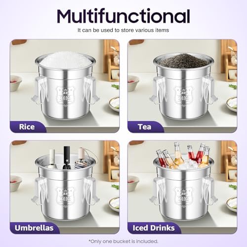 6L/1.59 Gal Stainless Steel Food Storage Container with Lid - Image 6