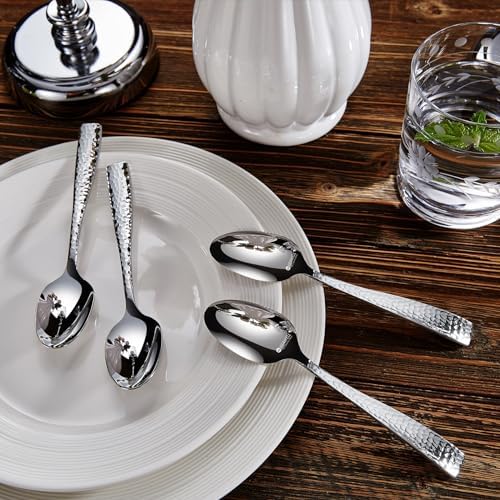 KEAWELL Premium Louis Hammered 20/45/65-Piece Silverware Set (20) - Image 6