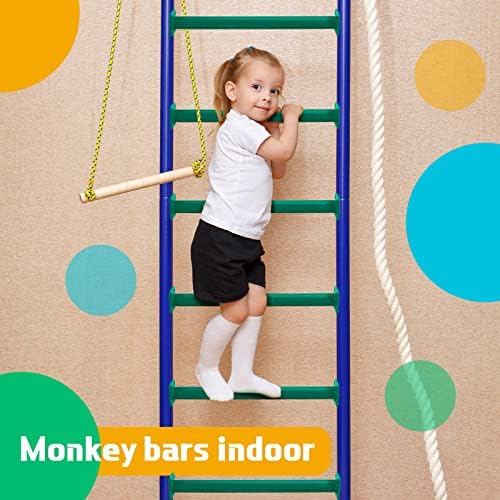 Dunzy 12 Pack Monkey Bars Swing Set Accessories Rods Playset Ladder Rungs Hardware Kit Steel Monkey Bar with Screws for Backyard Playground Equipment Mounting Plates(16.5 Inch,Green) - Image 6