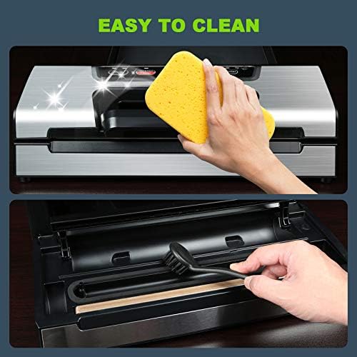 Potane Precision Vacuum Machine,Pro Food Sealer with Built-in Cutter and Bag Storage(Up to 20 Feet Length), Both Auto Manual Options,2 Modes,Includes 2 Bag Rolls 11”x16’ and 8”x16’,Compact Design - Image 7