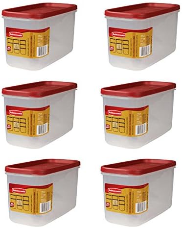 Rubbermaid - Dry Food Storage 10 Cup Clear Base Featuring Graduation Marks Pack of 6 - Image 2