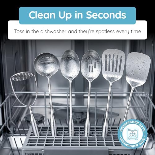 Millvado Slotted Spoon Stainless Steel, Straining & Serving - 15 In.Utensil - Image 6