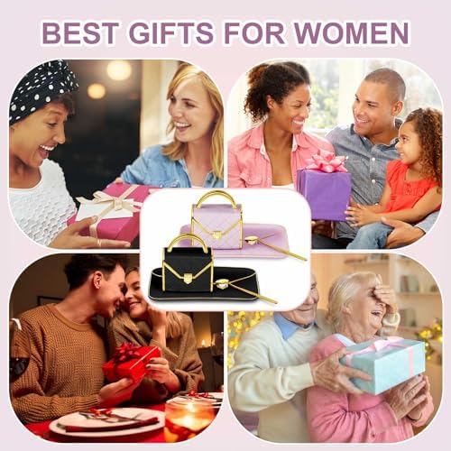Zubebe 2 Set Coffee Mug Elegant Handbag Shaped Cup,Purple,Black - Image 6