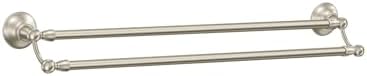 Moen Sage Collection Spot Resist Brushed Nickel 24-Inch Double Bathroom Towel Bar, Wall Mounted Bath Hanger with Two Rods, DN6822BN, 24 Inch (Pack of 3) - Image 5