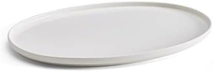 Mikasa Samantha Oval Bone China Lightweight Chip Resisant Serving Tray, 14 Inch, White by Mikasa