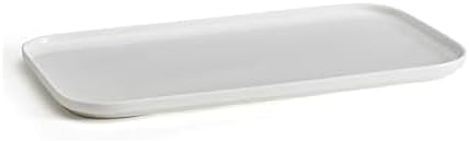 Mikasa Samantha Rectangular Bone China Lightweight Chip Resisant Serving Tray, 15.85 Inch, White by Mikasa