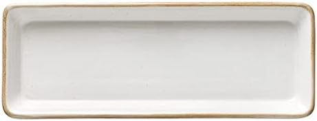 Casafina Ceramic Stoneware 14.5'' x 5.5'' Rectangular Tray - Sardegna Collection, White | Microwave & Dishwasher Safe Dinnerware | Food Safe Glazing | Restaurant Quality Serveware by Casafina