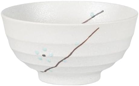Ebros Gift Modern Yukino Hana Snow Flowers Ceramic Dinnerware Serveware Kitchenware Set Oriental Asian Restaurant Supply (Pack Of 5 Medium Soup Salad Rice Bowls 24oz) - Image 5