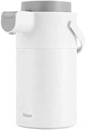 Tiken Airpot Coffee Dispenser with Pump - 102oz/3L Thermal Coffee Carafes for Hot Beverage - Stainless Steel Insulated Coffee Thermos Carafe by WelcometoTikenWare