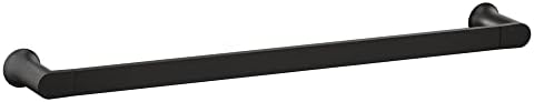 Moen Genta LX Modern Single Kitchen or Bathroom Towel Bar, 24-Inch, Matte Black, BH3824BL - Image 4