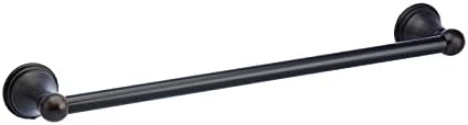 Amazon Basics Modern 5 Piece Bathroom Hardware Set, Oil Rubbed Bronze, Towel Bar, Toilet Paper Holder, Towel Ring, Robe Hook - Image 6