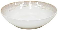 Casafina Ceramic Stoneware Soup & Pasta Bowl - Taormina Collection, White | Microwave & Dishwasher Safe Dinnerware | Food Safe Glazing | Restaurant Quality Tableware by Casafina