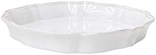Casafina Ceramic Stoneware 12" Pie Dish - Impressions Collection, White | Microwave & Dishwasher Safe Dinnerware | Food Safe Glazing | Restaurant Quality Serveware by Casafina