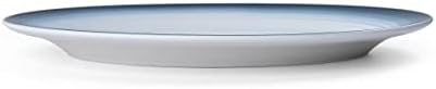Mikasa Swirl Ombre White Oval Platter, 13.75 Inch, Blue Banded - Image 2