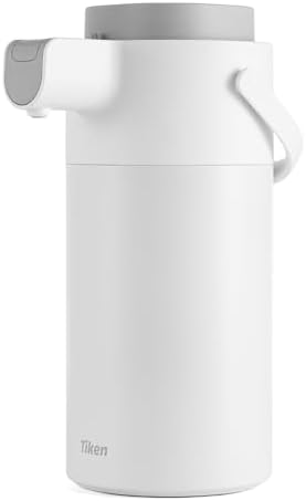 Tiken Airpot Coffee Dispenser with Pump - Coffee Carafes for Keeping Hot - Beverage Dispenser - 135oz/4L Thermal Coffee Carafe for Hot Liquids - Stainless Steel Insulated Coffee Thermos Carafe by WelcometoTikenWare