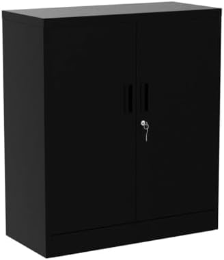 CJF Metal Storage Cabinet, 36" H Locking Storage Cabinet with Shelves and Doors, Metal Cabinets for Home Office, Garage, Utility Room and Basement (Black) - Image 4