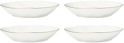 Lenox Blue Bay White Porcelain Pasta Bowl Set for 4, 24oz by Lenox