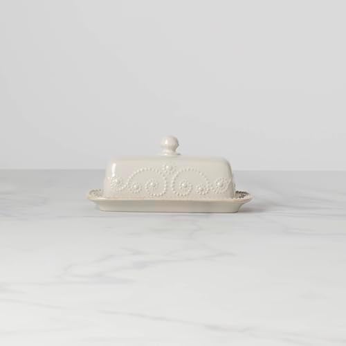 Lenox French Perle Covered Butter Dish, White - - Image 3