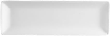 CAC China LON-51 Long Island 15 3/4-Inch by 4 1/8-Inch Bone White Porcelain Rectangular Platter, Box of 12 by CACChina