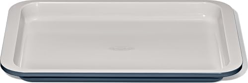 OXO Good Grips Non-Stick Pro Ceramic Coated Metal Bakeware Quarter Sheet, Storm Blue, Quarter Sheet Pan (Pack of 6) by Unknown