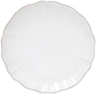 Costa Nova Ceramic Stoneware 7'' Bread Plate - Alentejo Collection, White | Microwave & Dishwasher Safe Dinnerware | Food Safe Glazing | Restaurant Quality Tableware by CostaNova