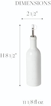 Casafina Ceramic Stoneware 12 oz. Cruet - Fattoria Collection, White | Microwave & Dishwasher Safe Dinnerware | Food Safe Glazing | Restaurant Quality Serveware - Image 2