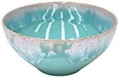 Casafina Ceramic Stoneware 22 oz. Soup & Cereal Bowl - Taormina Collection, Aqua | Microwave & Dishwasher Safe Dinnerware | Food Safe Glazing | Restaurant Quality Tableware by Casafina