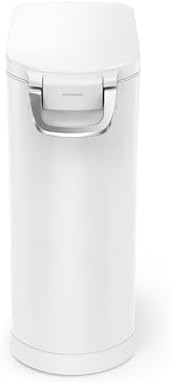 simplehuman X-Large Pet Food Storage Container, Holds 36-44 lb / 16-20 kg of Dry Dog Food, Cat Food, or Bird Seed, Airtight Lock-Tight Lid with Magnetic Scoop, BPA-Free, White Steel - Image 3