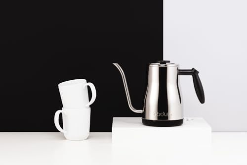 Bodum 34oz Bistro Gooseneck Electric Water Kettle, Pour Over Coffee & Tea, Polished Stainless Steel - Image 4