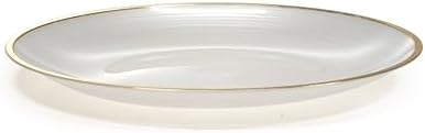 " OCCASIONS " 240 Plates Pack,(120 Guests) Premium Wedding Party Disposable Plastic Plates Set -120 x 10'' Dinner + 120 x 7'' Salad/Dessert (Belize in White Pearl & Gold) - Image 4