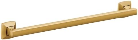 Moen YG5118BG Bathroom Safety 18-Inch Stainless Steel Transitional Bathroom Grab Bar, Brushed Gold by Unknown