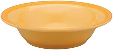 UPware 12 Piece Beaded Melamine Dinnerware Sets, Outdoor Dishes Set, Plates and Bowls Sets, Service for 4, Yellow - Image 7