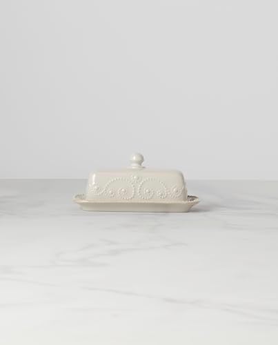 Lenox French Perle Covered Butter Dish, White - - Image 2