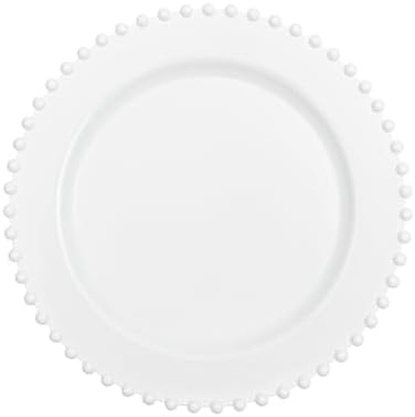 PLASTICPRO 32 Piece Combo Plastic Dinner Plates Disposable Plastic Fancy Heavy Duty Party Dishes 7 inch and 10 inch, White Beaded - Image 4