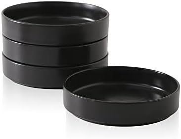 Stone Lain 32-Piece Black Matte Dinnerware Set + 4-Piece Black Stoneware Pasta Bowl Set - Image 6