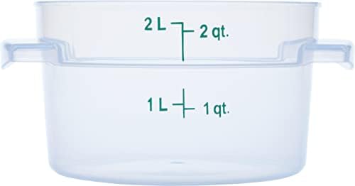 Carlisle FoodService Products Storplus Round Food Storage Container with Stackable Design for Catering, Buffets, Restaurants, Polypropylene (Pp), 2 Quart, Clear - Image 3