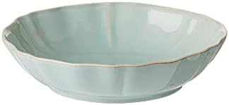 Costa Nova Ceramic Stoneware Soup & Pasta Bowl - Alentejo Collection, Turquoise | Microwave & Dishwasher Safe Dinnerware | Food Safe Glazing | Restaurant Quality Tableware by CostaNova