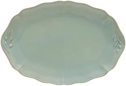 Costa Nova Ceramic Stoneware 13'' Oval Platter - Alentejo Collection, Turquoise | Microwave, Dishwasher, Oven & Freezer Safe Dinnerware | Food Safe Glazing | Restaurant Quality Serveware by CostaNova