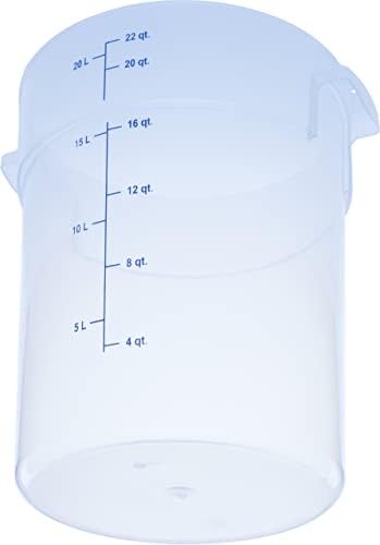 CFS StorPlus Plastic Round Food Storage Container, 22 Quart, Clear - Image 2