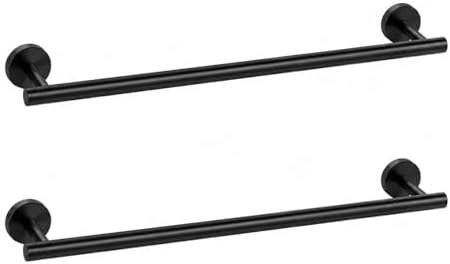 16 Inch Matte Black Bathroom Towel Bar, 2 Pieces Towel Racks for Bathroom SUS304 Thicken Stainless Steel Towel Holder by Unknown