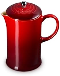 Le Creuset Stoneware French Press, 34 oz., Cerise by Unknown