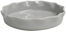 Casafina Ceramic Stoneware 11" Pie Dish - Cook & Host Collection, Grey | Microwave & Dishwasher Safe Dinnerware | Food Safe Glazing | Restaurant Quality Serveware by Casafina