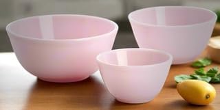 Mixing Nesting Bowls - Set of 3 - American Made - Mosser Glass USA (Crown Tuscan) by Rosso+Glass