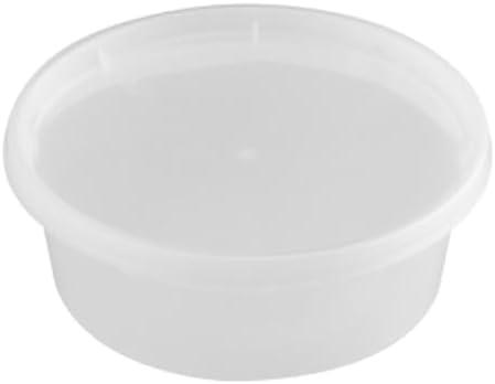 8oz [60 set] Heavy Duty Plastic Deli Container | BPA-Free Food Storage with Airtight Leak‑Proof Lids | Microwave, Freezer & Dishwasher Safe – Stackable, Bulk Reusable Soup & Meal Prep Tub - Image 6