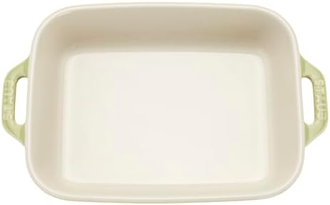 Staub Ceramic 3-pc Rectangular Baking Dish Set - Macaron Pastel Green - Image 3